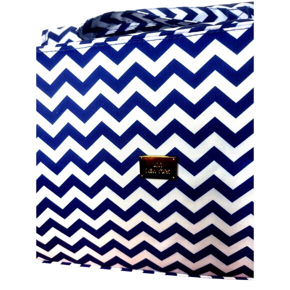 JM New York Blue White Large Cosmetic Caddie Makeup Case - Picture 2 of 9